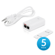 24VDC 12W 5A Giga PoE 5PK - White - POE-24-12W-5P 24VDC 12W 5A Giga PoE 5PK - White - POE-24-12W-5P
